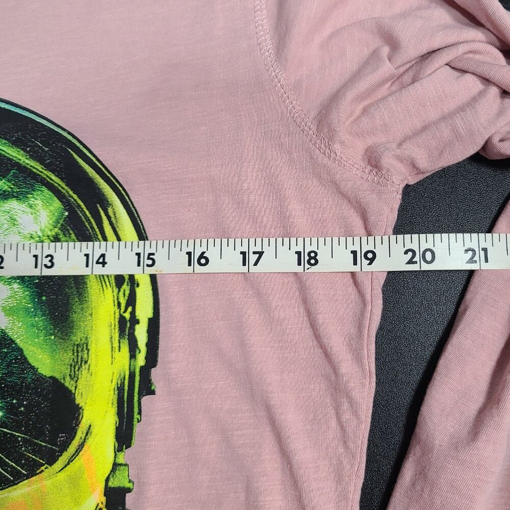 Space Cat Knit Top size Medium M Pink Helmet Rainbow Long Sleeve Miami Style - Picture 7 of 10